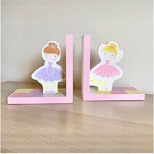 🪞 NEW set of dancing ballerina wooden book ends home office decorative